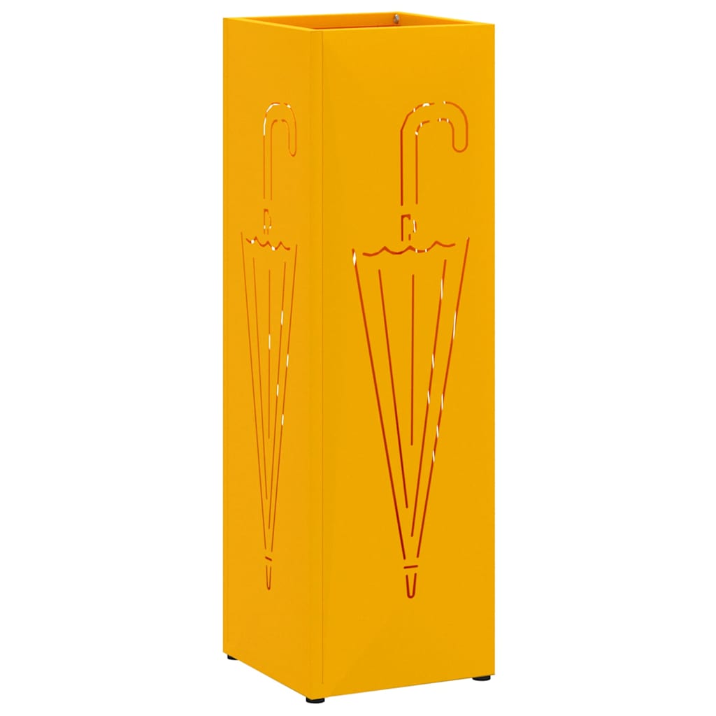 Sonnenschirmhalter mit Speicher Senf 15,5 x 15,5 x 49 cm Metall