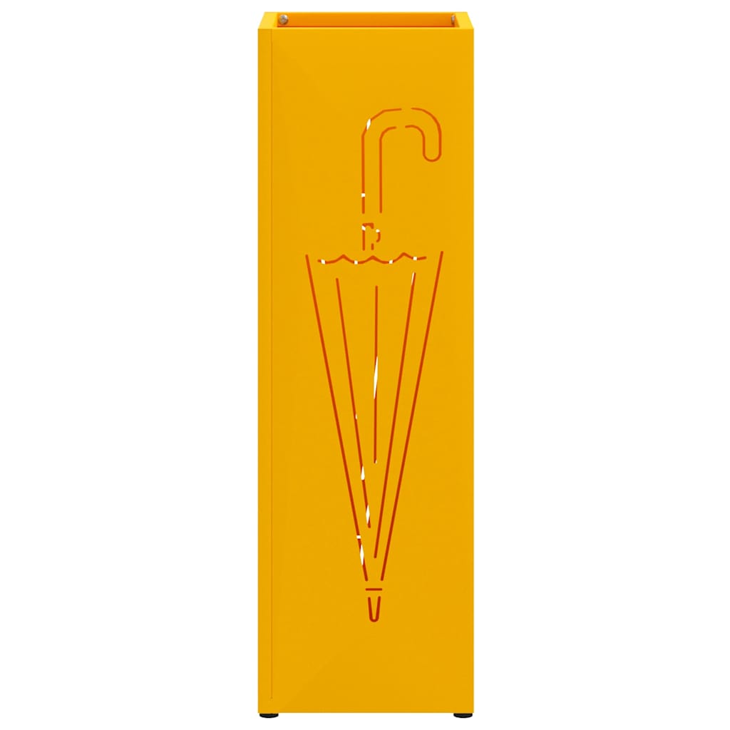 Sonnenschirmhalter mit Speicher Senf 15,5 x 15,5 x 49 cm Metall