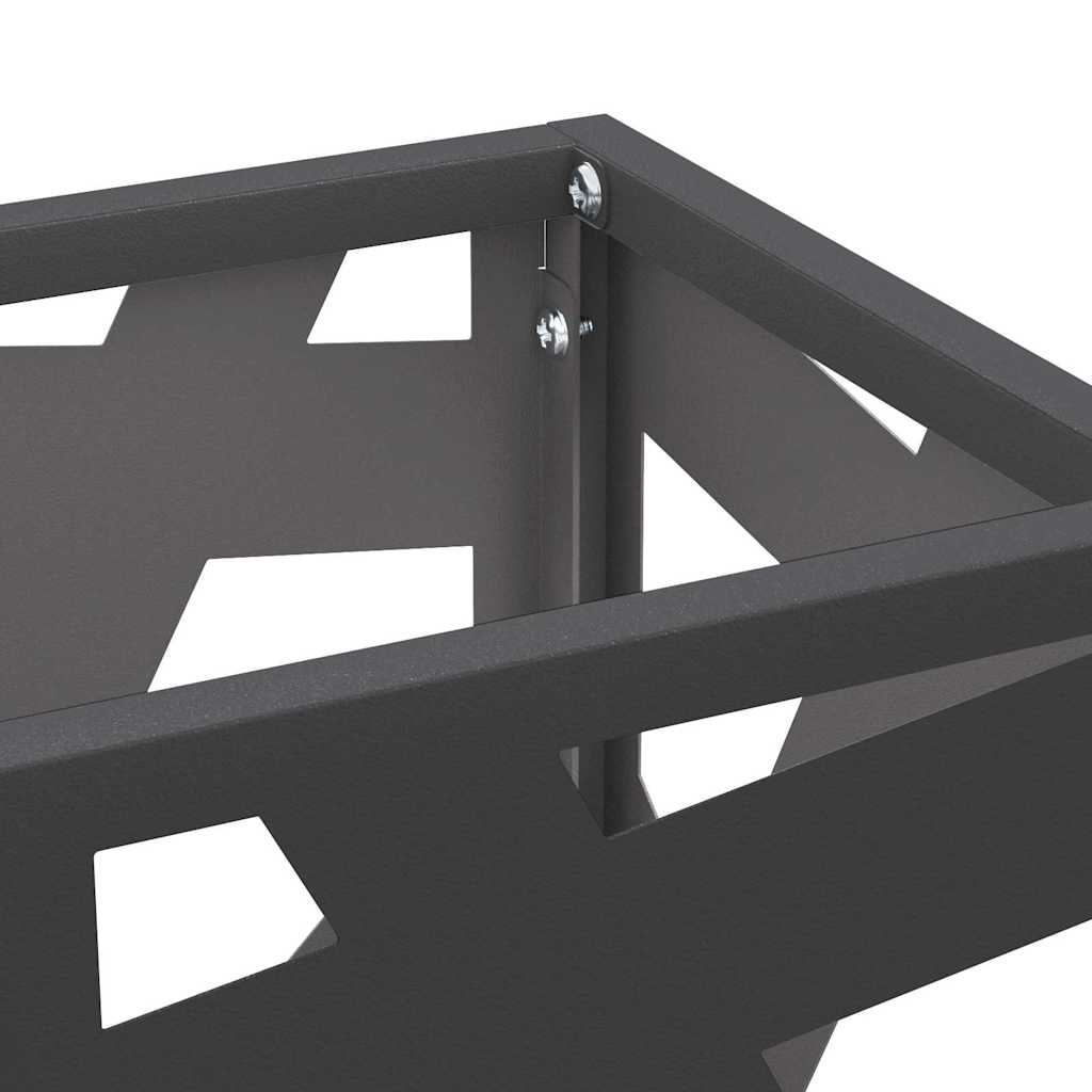 Black Parasol Holder 15.5 x 15.5 x 49 cm Metal