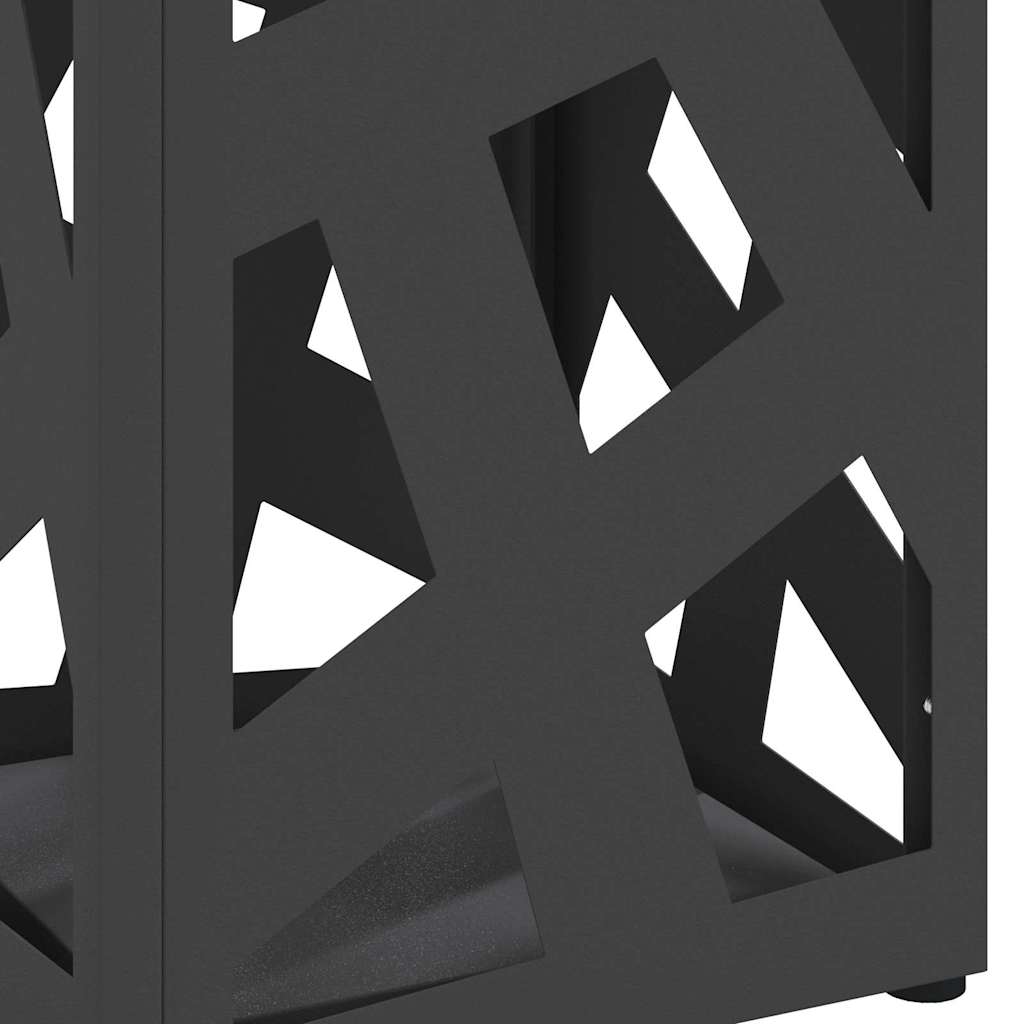 Black Parasol Holder 15.5 x 15.5 x 49 cm Metal