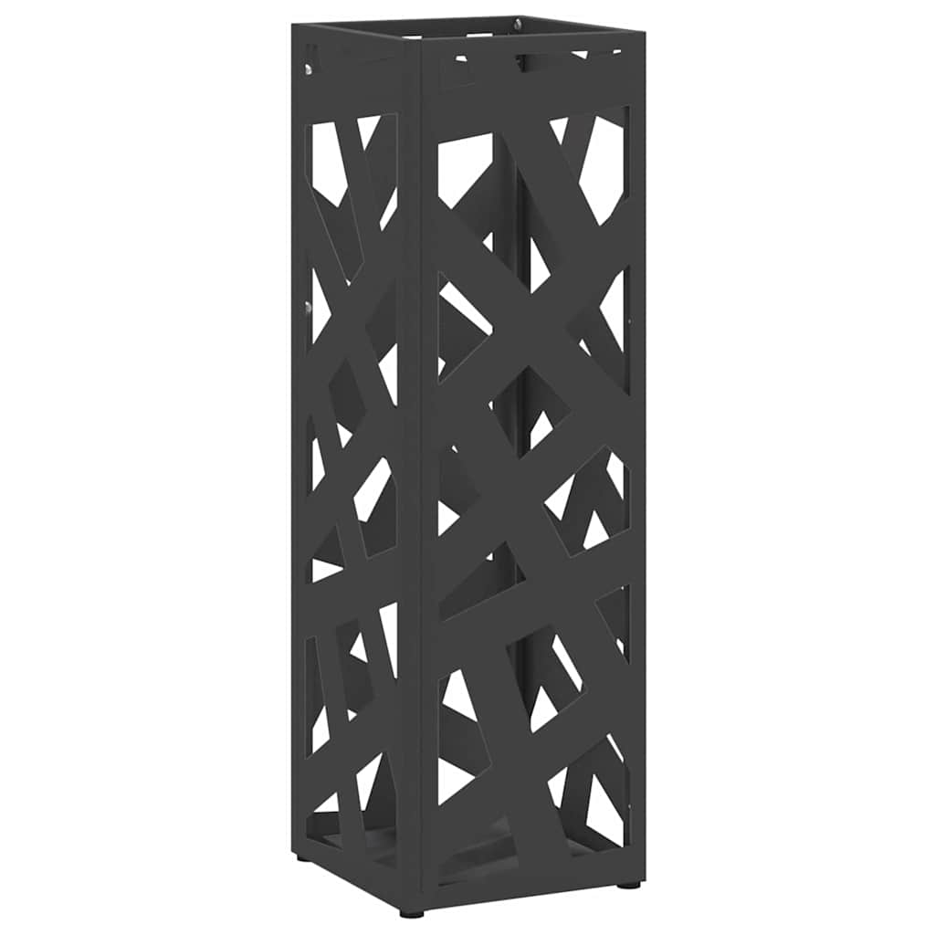Black Parasol Holder 15.5 x 15.5 x 49 cm Metal
