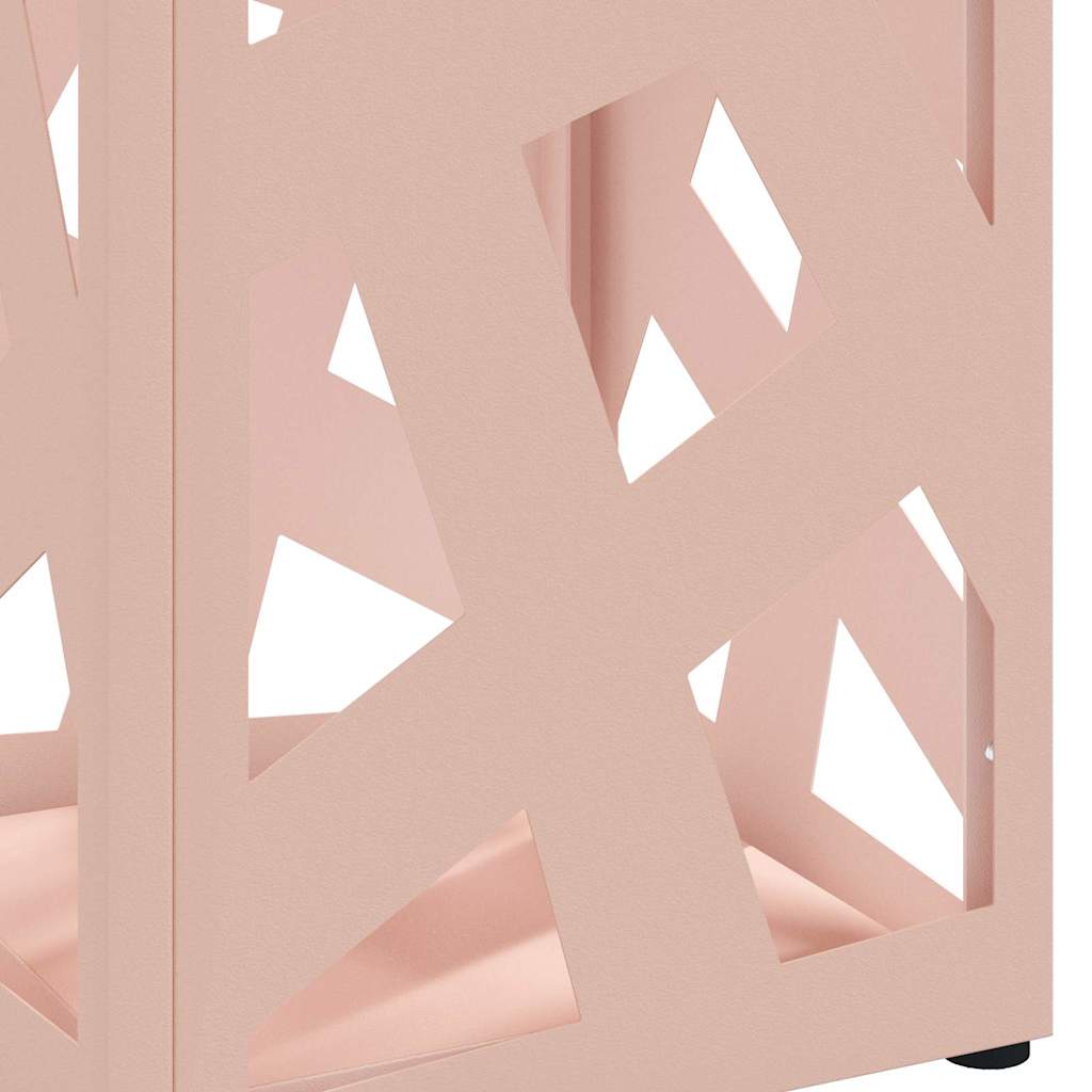 Parasol Holder with Storage Pink 15.5 x 15.5 x 49 cm Metal