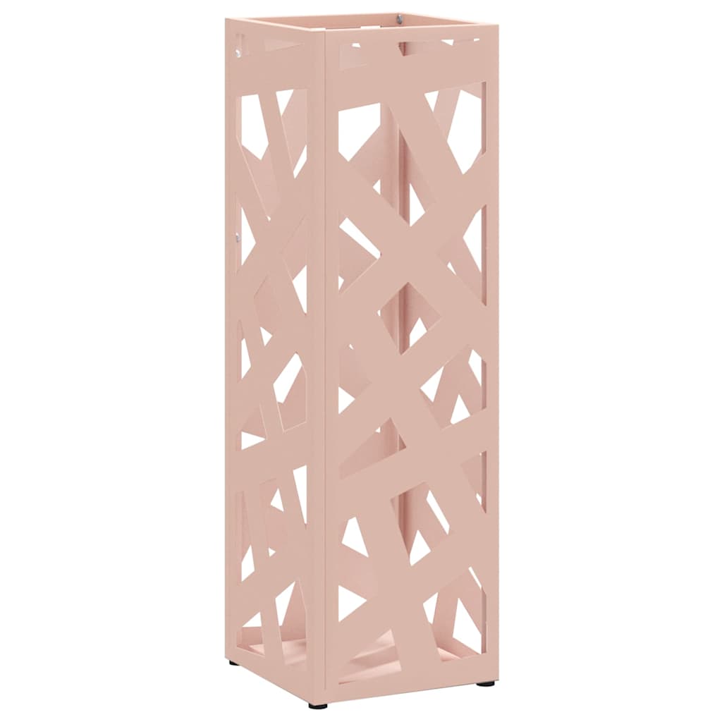 Parasol Holder with Storage Pink 15.5 x 15.5 x 49 cm Metal