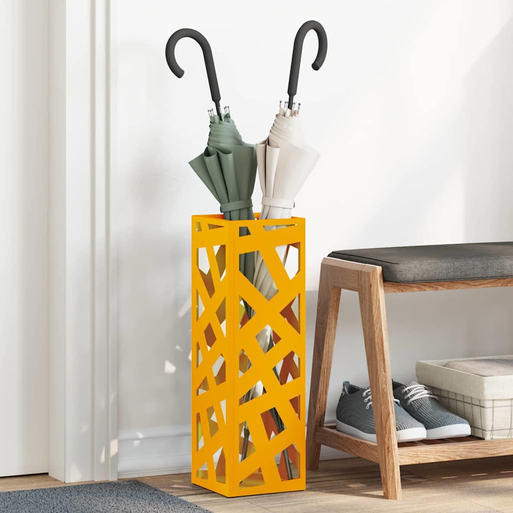 Sonnenschirmhalter mit Speicher Senf 15,5 x 15,5 x 49 cm Metall
