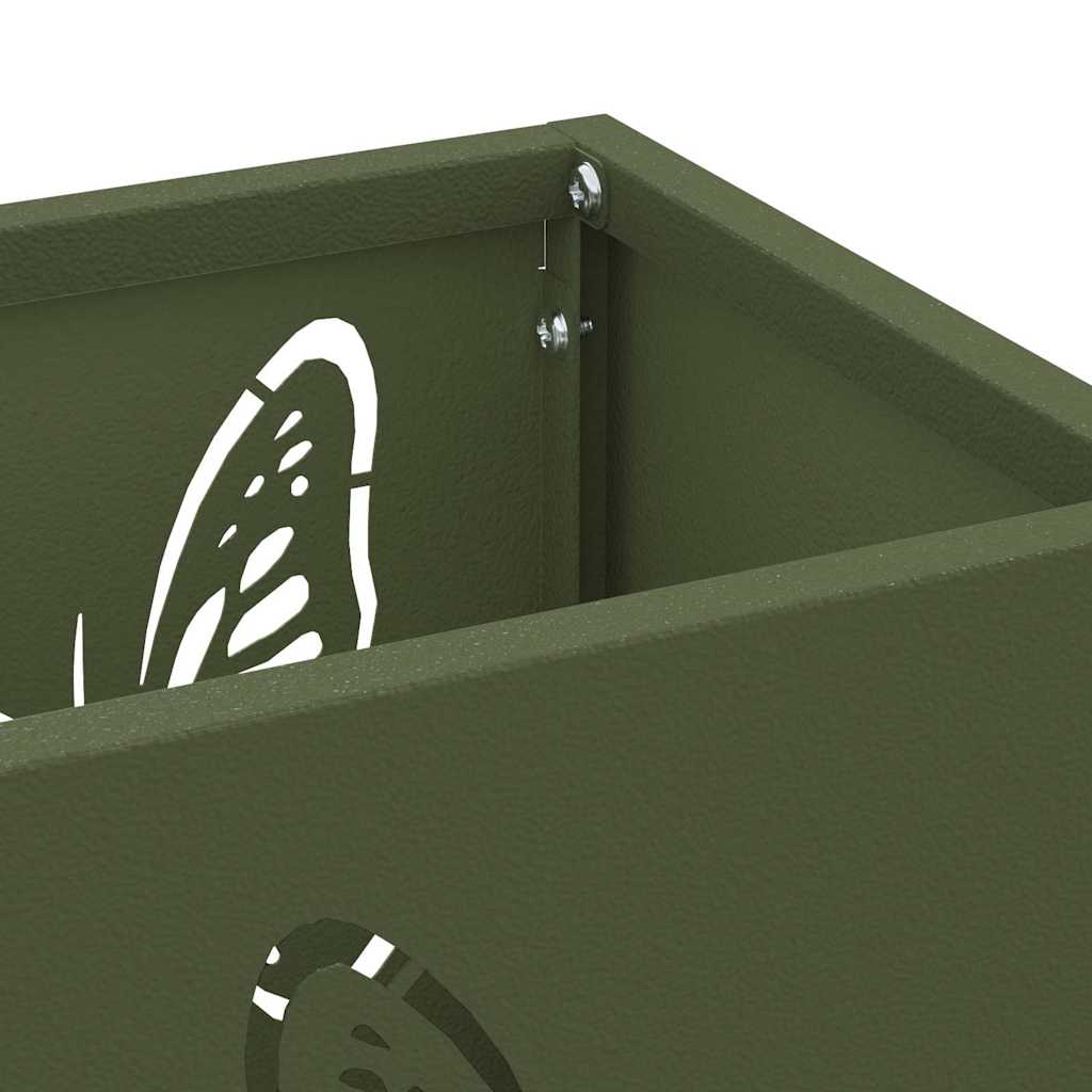 Support de parasol avec rangement Olive 15,5 x 15,5 x 49 cm Métal
