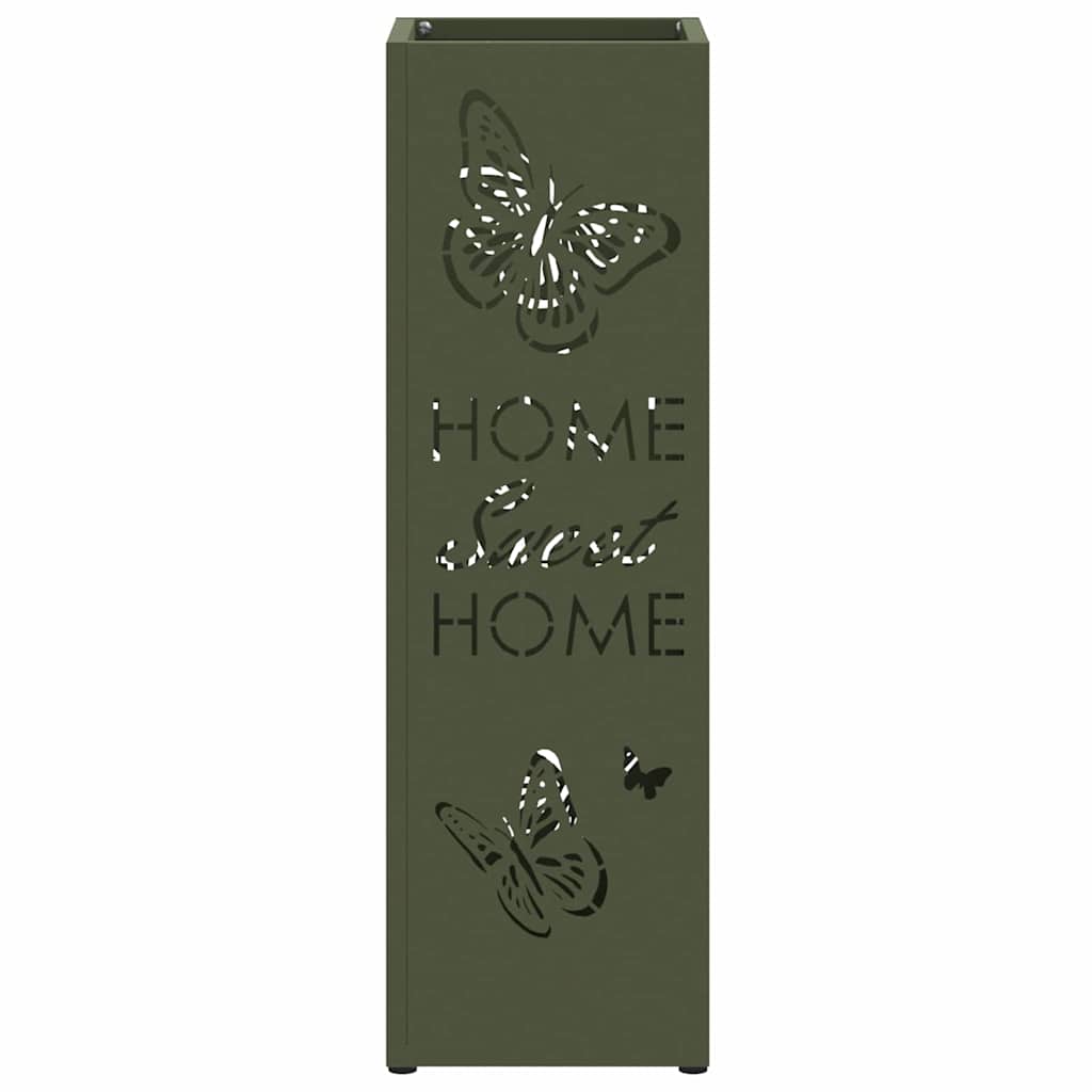 Support de parasol avec rangement Olive 15,5 x 15,5 x 49 cm Métal