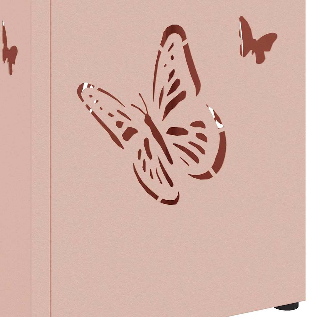 Parasol Holder with Storage Pink 15.5 x 15.5 x 49 cm Metal