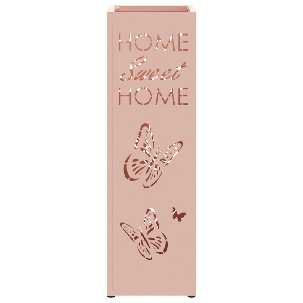 Parasol Holder with Storage Pink 15.5 x 15.5 x 49 cm Metal