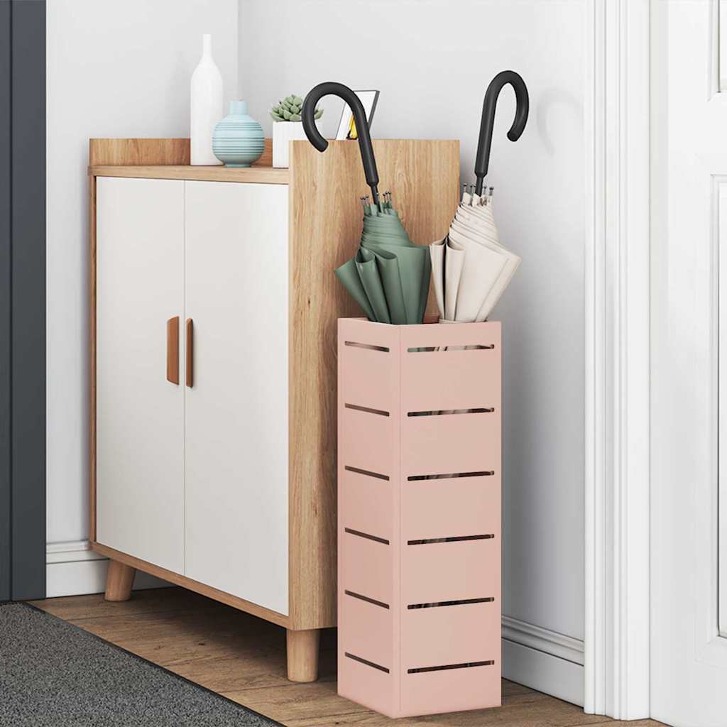 Parasol Holder with Storage Pink 15.5 x 15.5 x 49 cm Metal