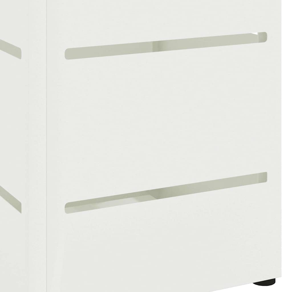 Parasol Holder with Storage White 15.5 x 15.5 x 49 cm Steel
