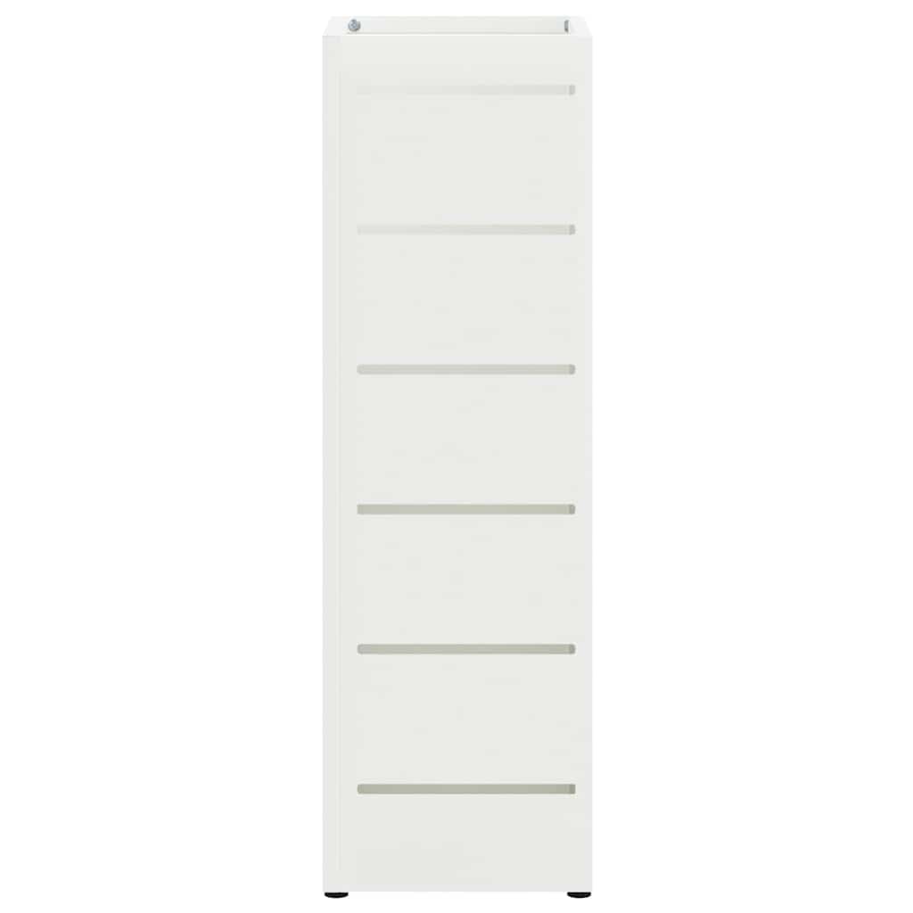 Parasol Holder with Storage White 15.5 x 15.5 x 49 cm Steel