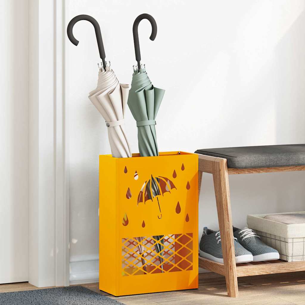 Sonnenschirmhalter Senfgelb 28 x 12 x 41 cm Stahl