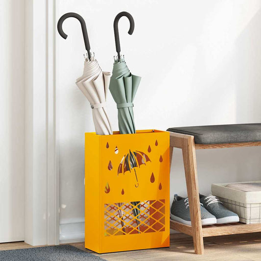 Parasol Holder Mustard Yellow 28 x 12 x 41 cm Steel
