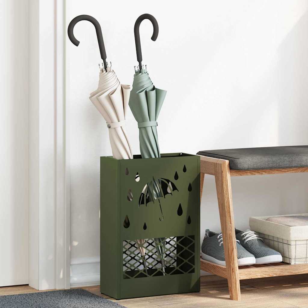 Sonnenschirmhalter Olivgrün 28 x 12 x 41 cm Stahl