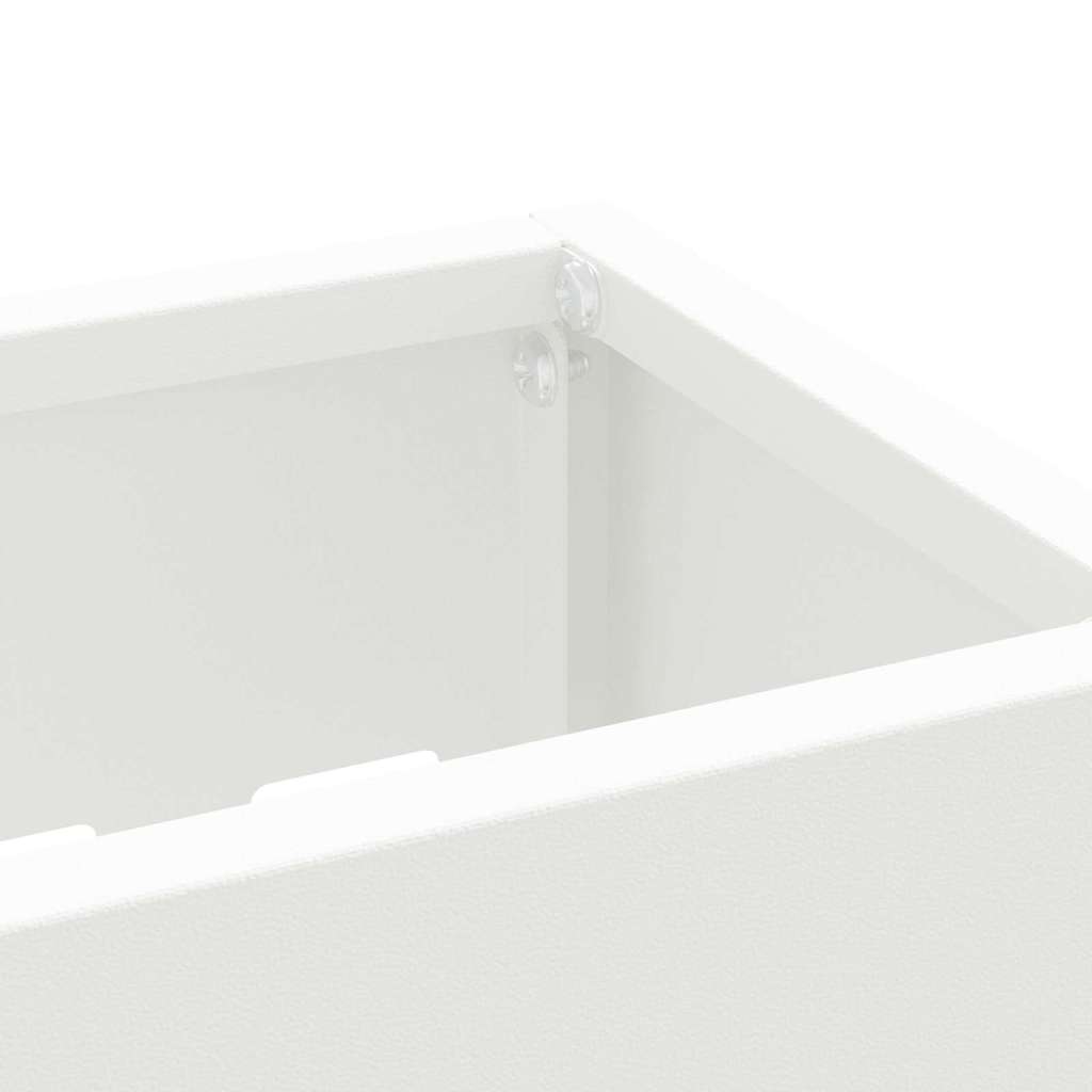 Support de parasol blanc 28 x 12 x 41 cm acier