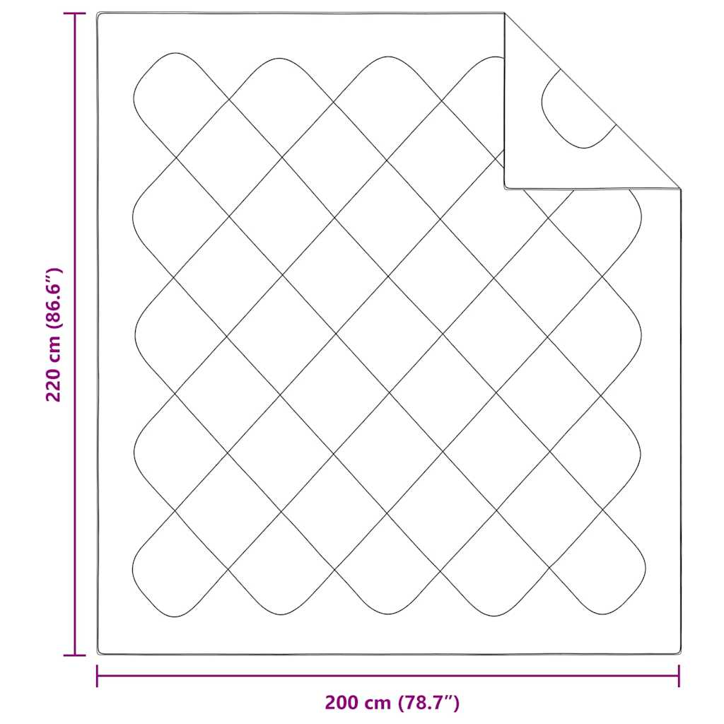 Bettdecke Weiß 200 x 155 x 4 cm Polyester
