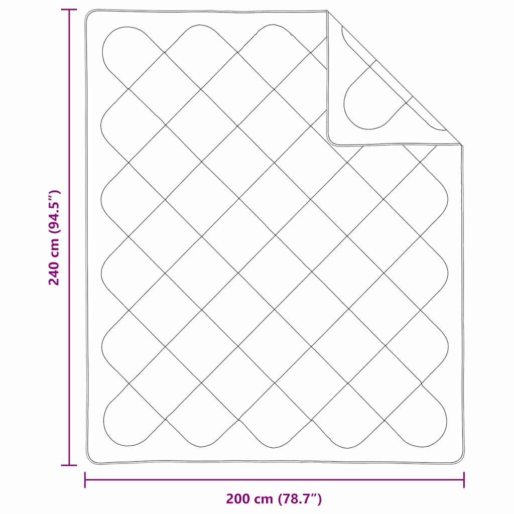 Winterbettdecke Weiß 240 x 222 x 5 cm Polyester