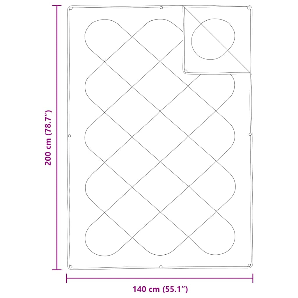2-in-1 Duvet White 140 x 200 cm Polyester