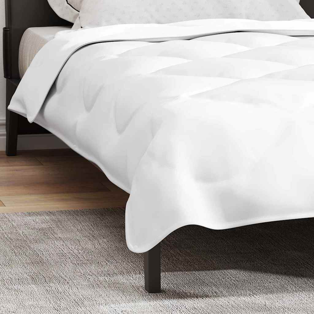 2-in-1 Bettdecke Weiß 155 x 200 cm Polyester