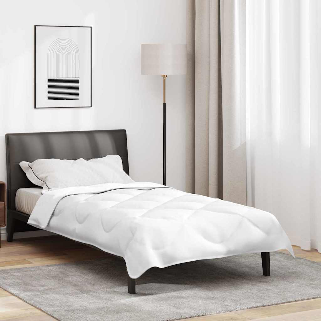 2-in-1 Bettdecke Weiß 155 x 200 cm Polyester
