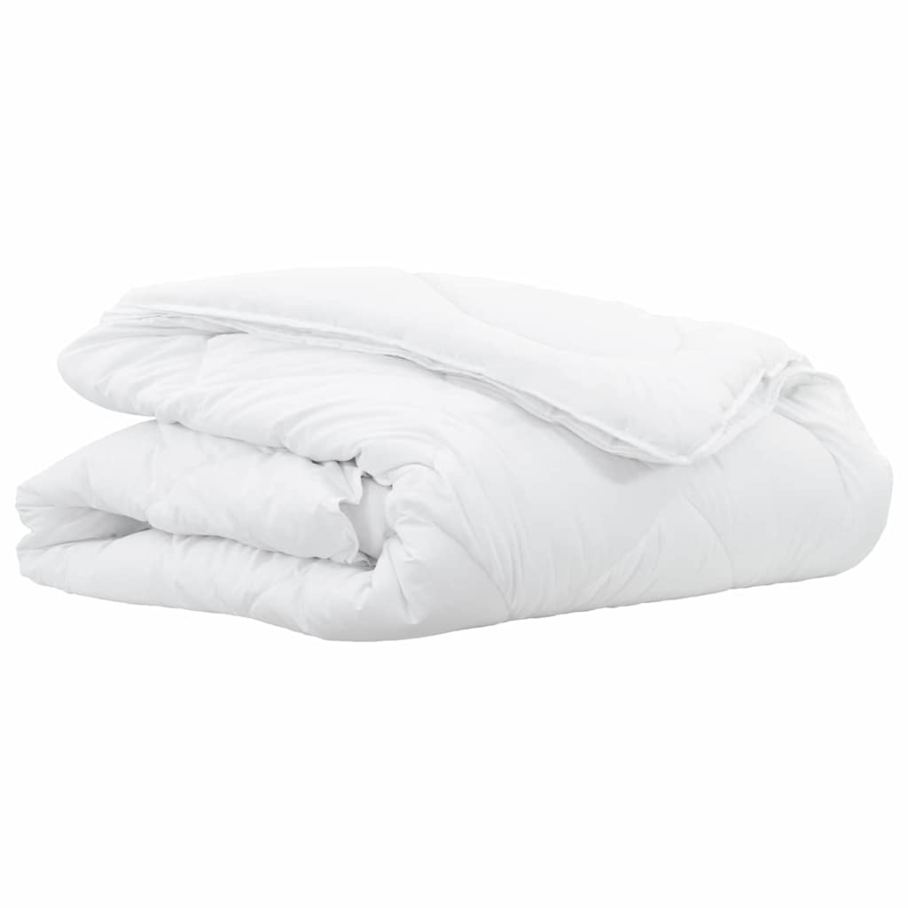 2-in-1 Bettdecke Weiß 155 x 200 cm Polyester