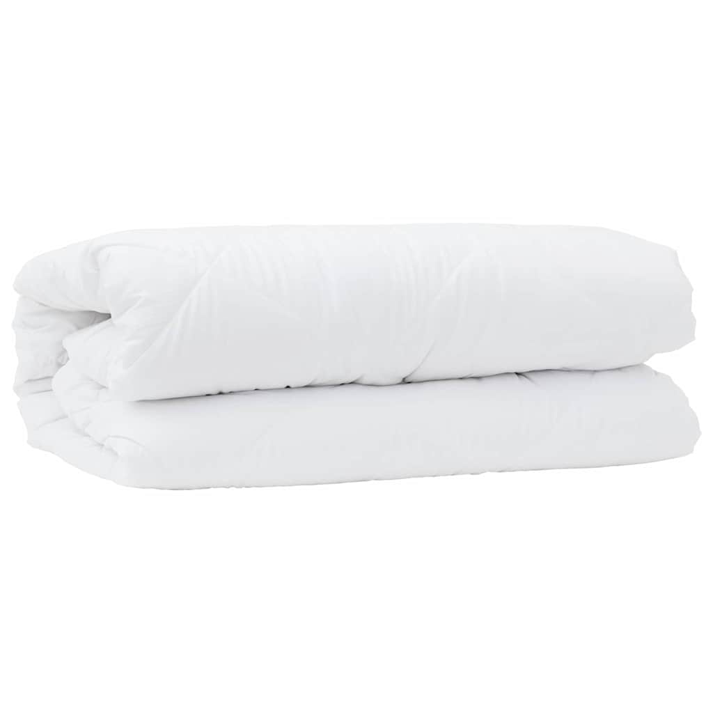 2-in-1 Bettdecke Weiß 155 x 200 cm Polyester