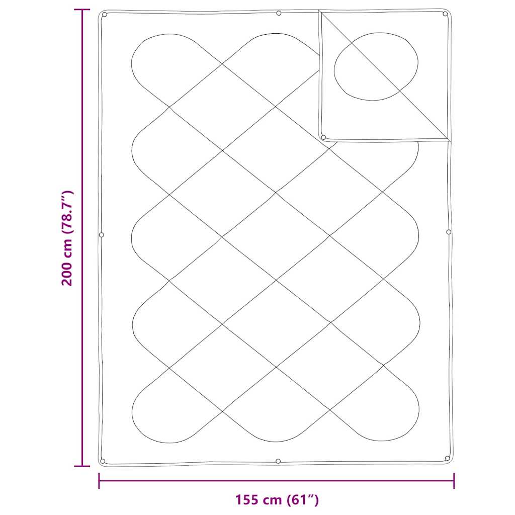 2-in-1 Bettdecke Weiß 155 x 200 cm Polyester