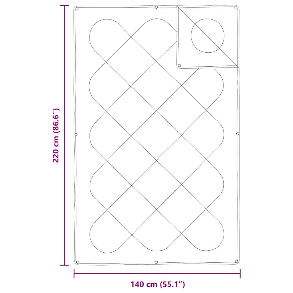 Couette 2-en-1 Blanche 140 x 220 cm Polyester