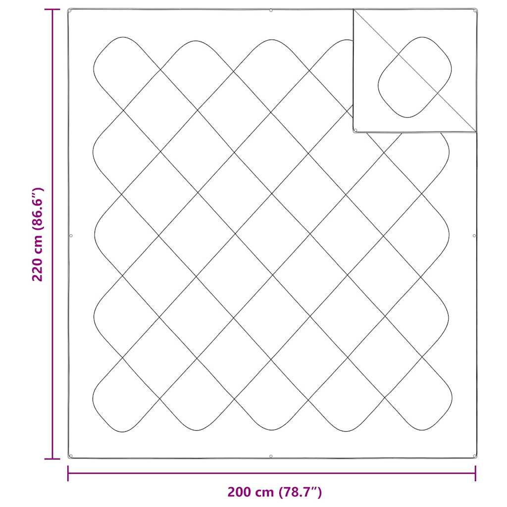 2-in-1 Duvet White 200 x 220 cm Polyester