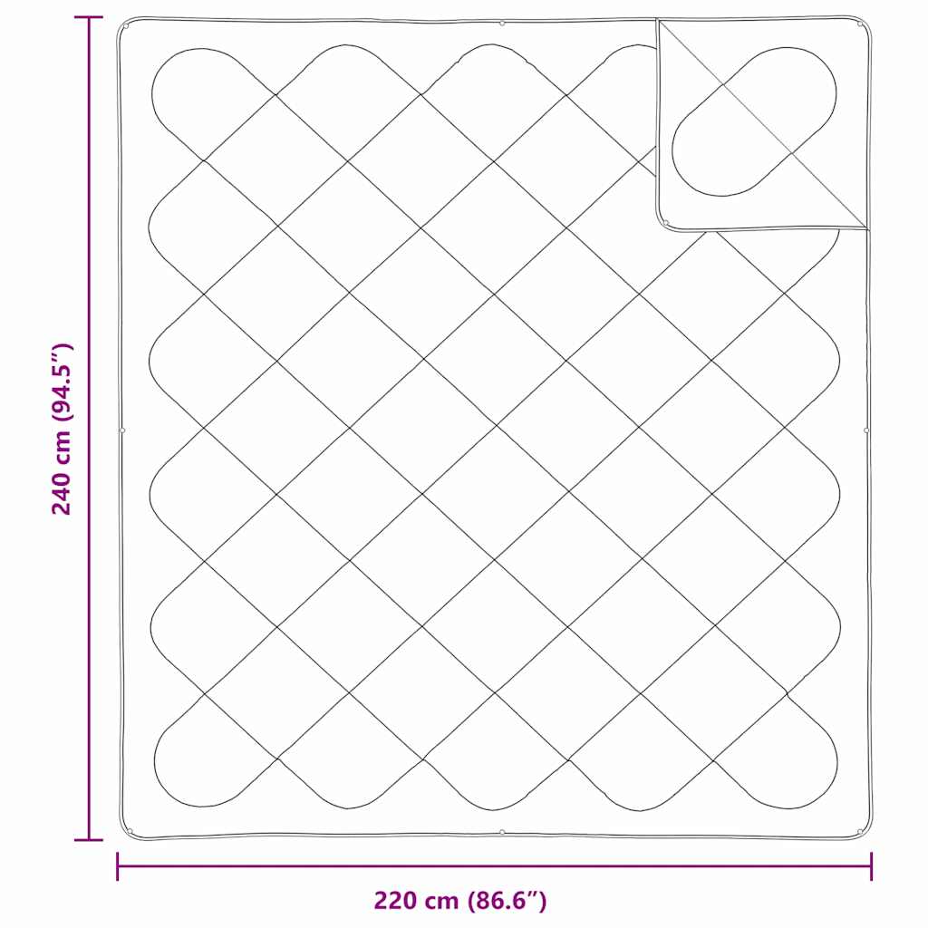 2-in-1 Duvet White 240 x 220 cm Polyester