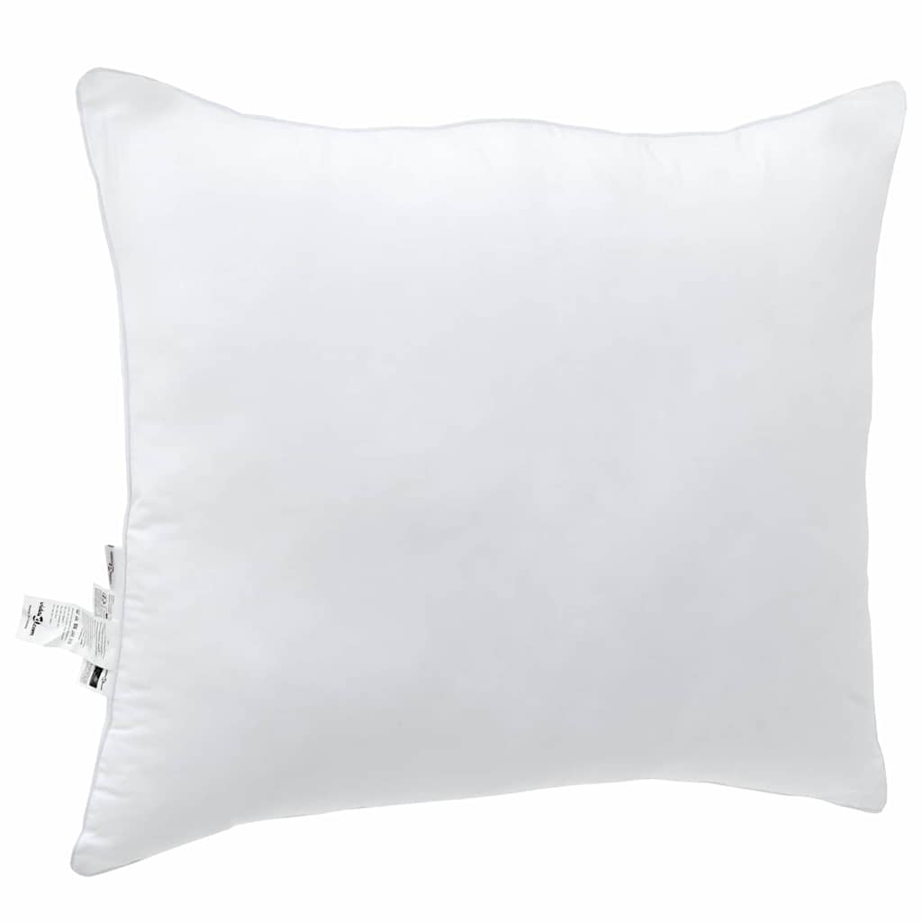 Oreiller avec taie d'oreiller blanche en coton et polyester