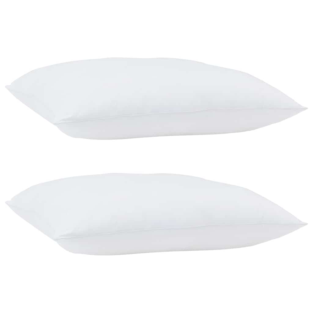 Oreiller avec taie d'oreiller blanche en coton et polyester
