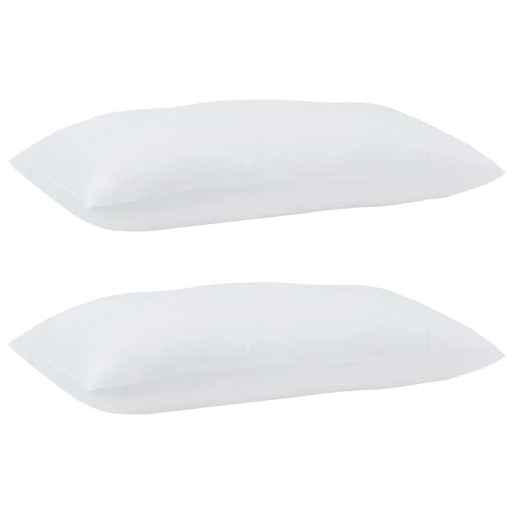 Kopfkissen mit Kissen 2 pcs Weiß 61 x 41 x 20 cm Polyester