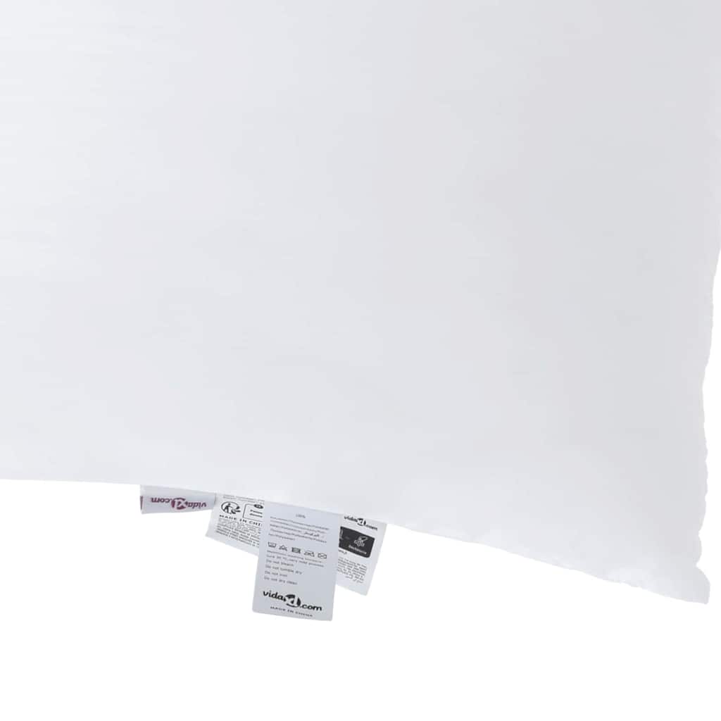 Kopfkissen mit Kissen 2 pcs Weiß 61 x 41 x 20 cm Polyester