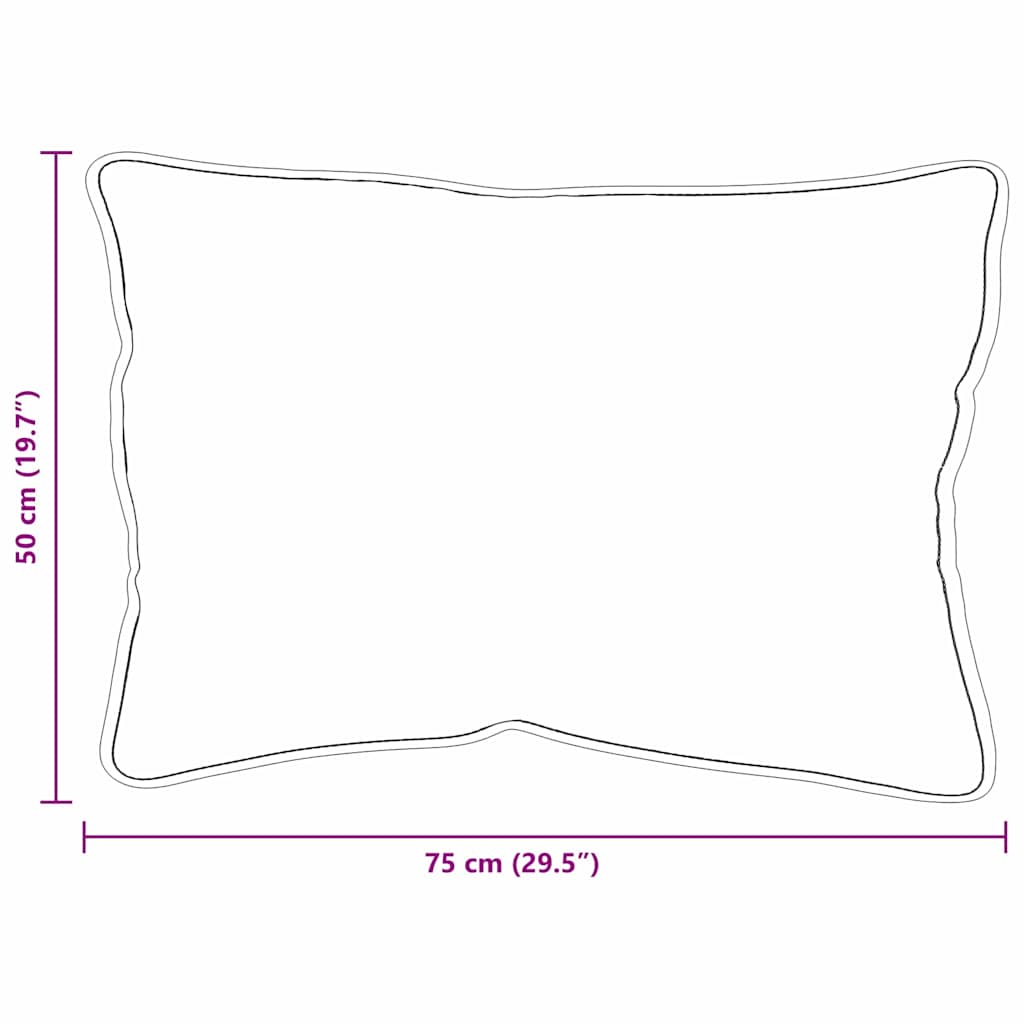 Kopfkissen mit Kissen 2 pcs Weiß 61 x 41 x 20 cm Polyester