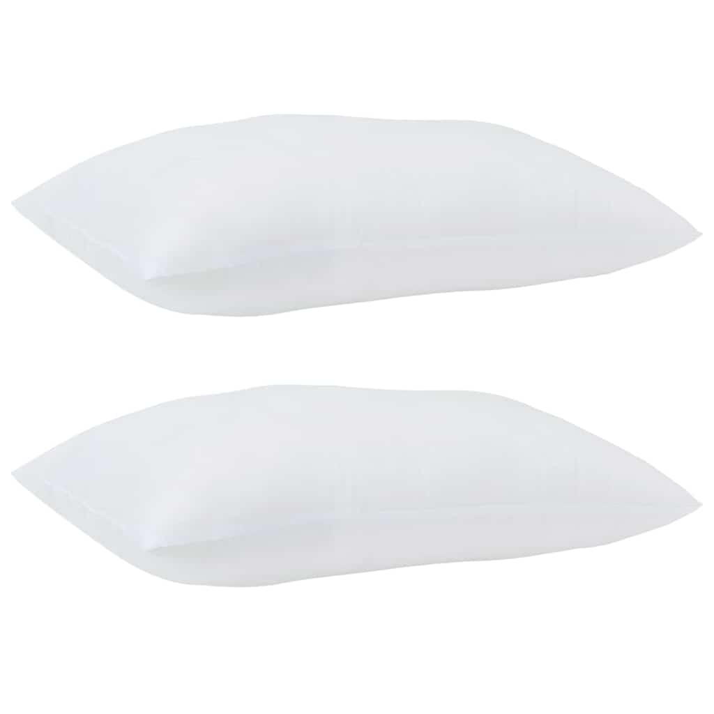 Kopfkissen mit Kissen 2 pcs Weiß 61 x 41 x 20 cm Polyester