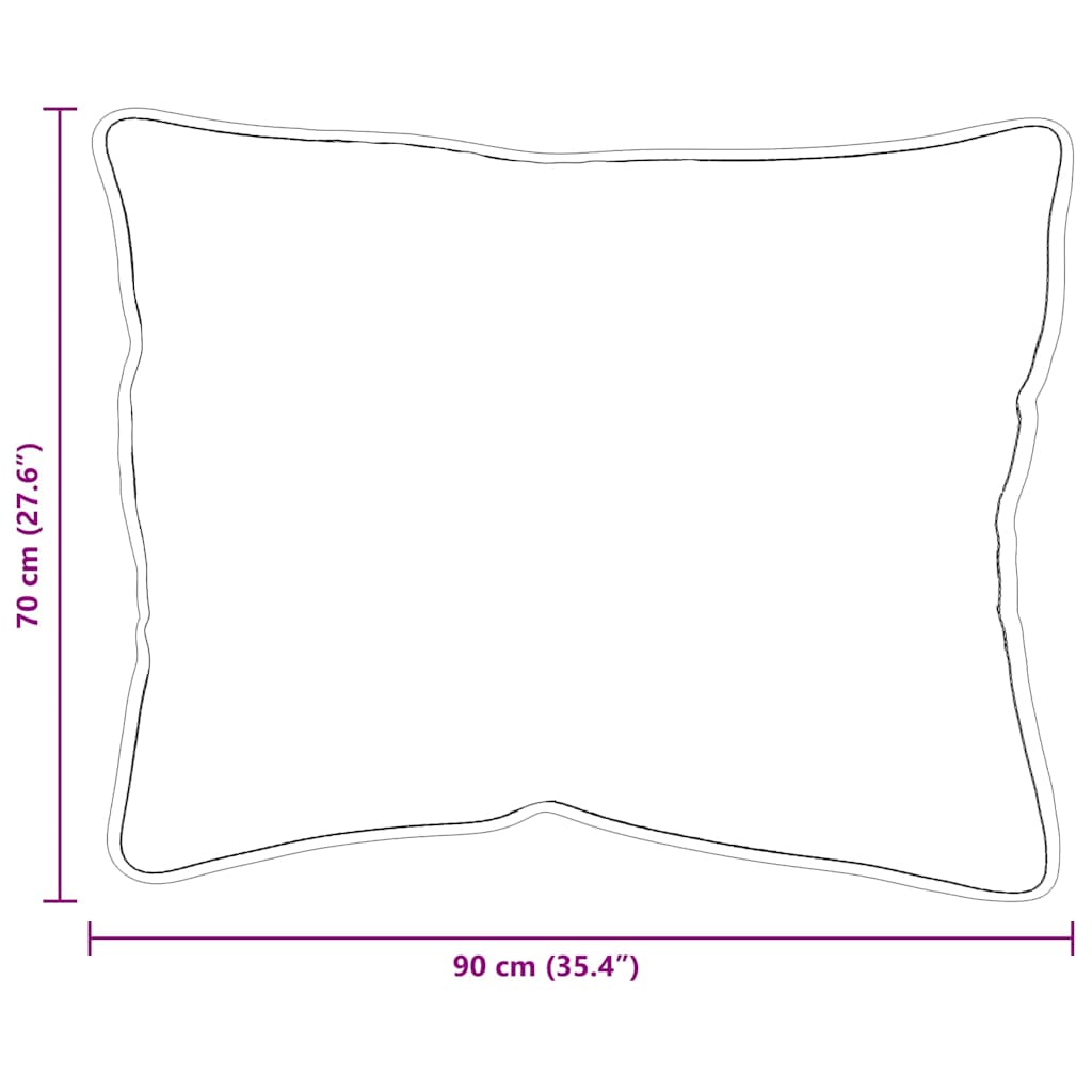 Kopfkissen mit Kissen 2 pcs Weiß 61 x 41 x 20 cm Polyester