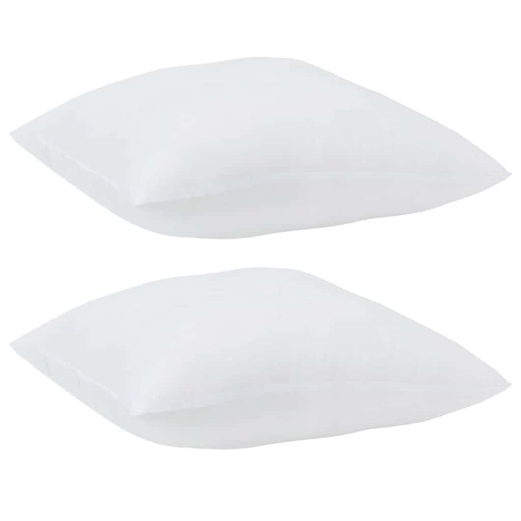 Pillow with Pillows 2 pcs White 80 x 80 x 20 cm Polyester