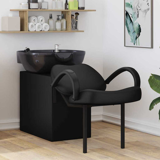 Shampoo Stuhl Schwarz 63 x 141 x 92 cm PVC