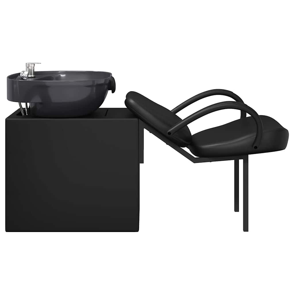 Shampoo Stuhl Schwarz 63 x 141 x 92 cm PVC