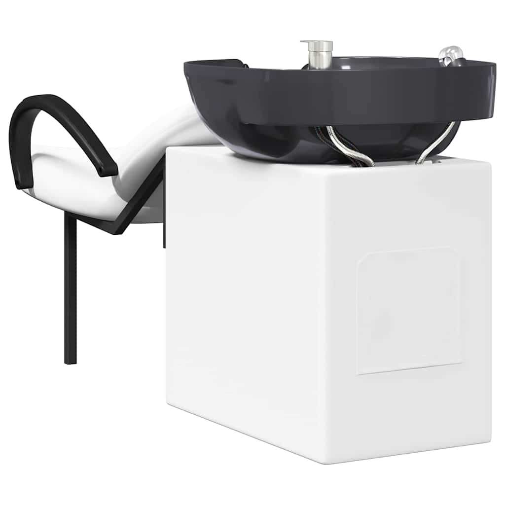 Shampoo Stuhl Weiß und Schwarz 63 x 141 x 92 cm PVC