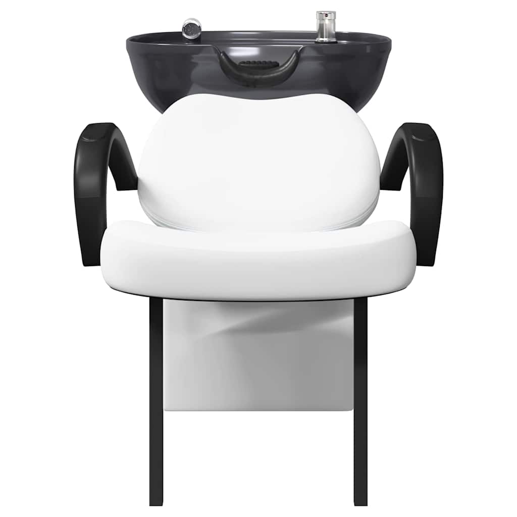 Shampoo Stuhl Weiß und Schwarz 63 x 141 x 92 cm PVC