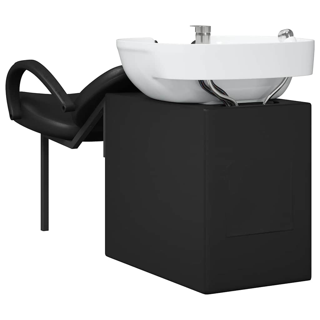 Shampoo Stuhl Schwarz und Weiß 63 x 141 x 92 cm PVC