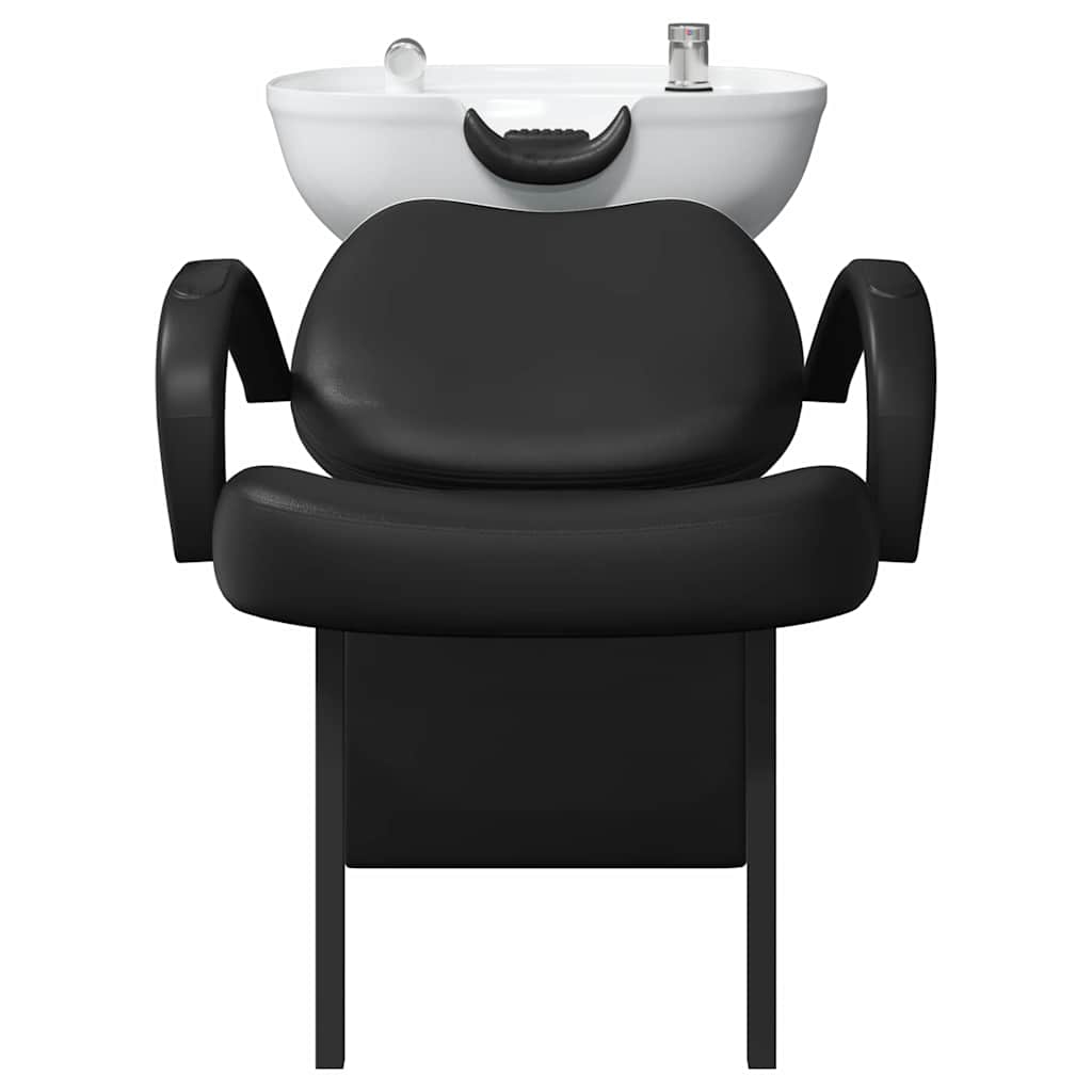 Shampoo Stuhl Schwarz und Weiß 63 x 141 x 92 cm PVC