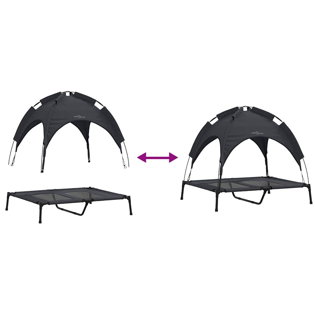 Hundebett Schwarz 92 x 77 x 82,5 cm Stahl