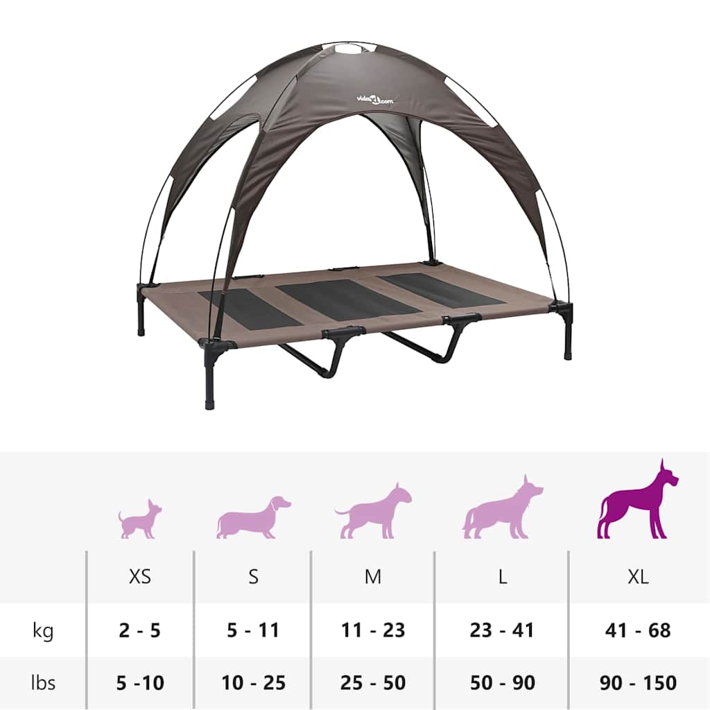 Hundebett Braun 122 x 93 x 106,5 cm Stahl