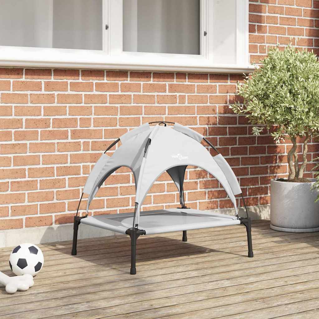 Hundebett Silber Grau 63 x 49,5 x 60 cm Stahl