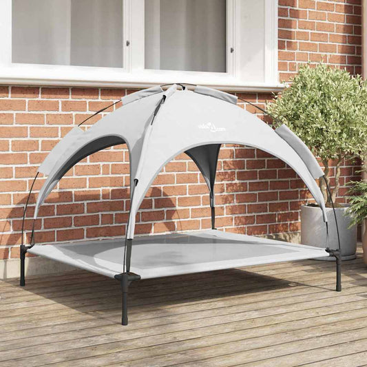 Hundebett Silber Grau 104 x 86 x 84,5 cm Stahl