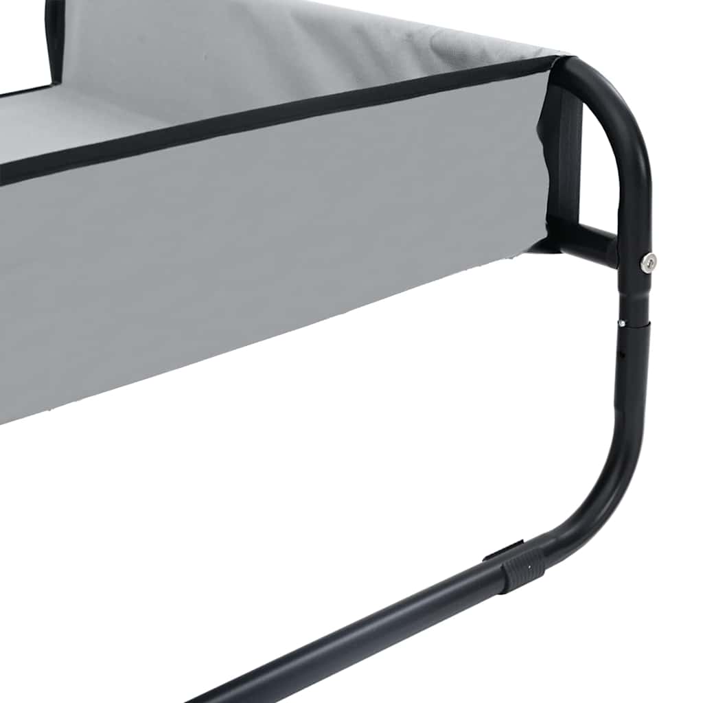 Hundebett Hellgrau 70 x 70 x 28,5 cm Stahl
