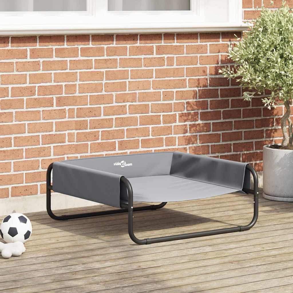 Hundebett Hellgrau 70 x 70 x 28,5 cm Stahl